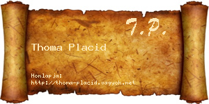 Thoma Placid névjegykártya